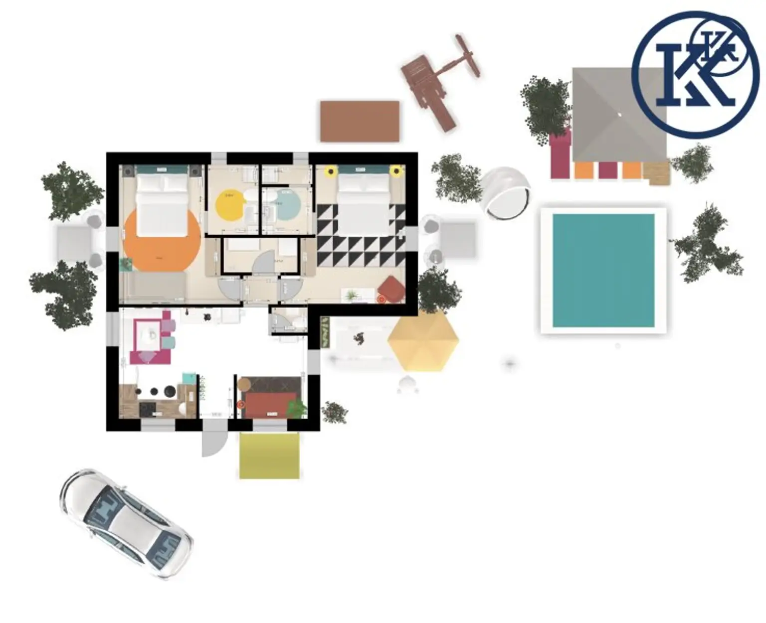 Grundriss Haus 1 EG