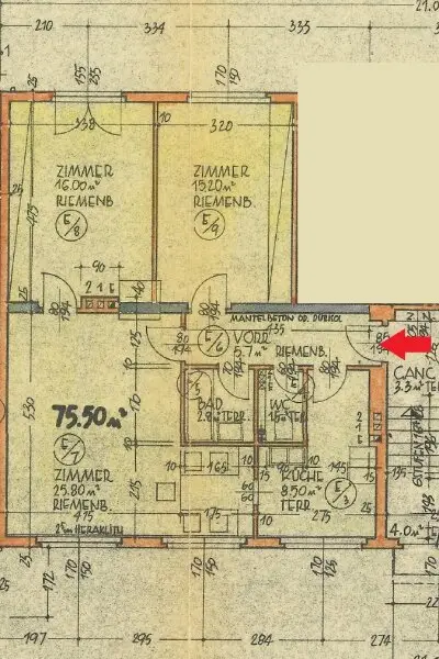 Sanierungsbedürftige 4-Zimmer Wohnung in perfekter Kombination aus Stadt und Land!
