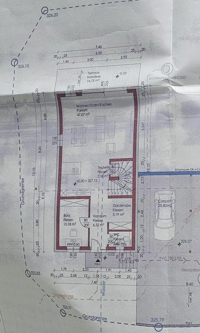 Plan Haus 1 EG mit Carport