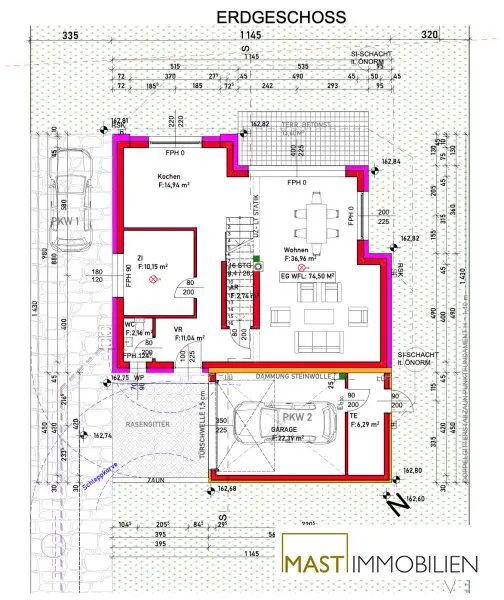 ERSTBEZUG - Modernes Einfamilienhaus mit 148 m² Wohnfläche, Balkon, Terrasse & 2 PKW-Stellplätzen in Strasshof – belagsfertig!