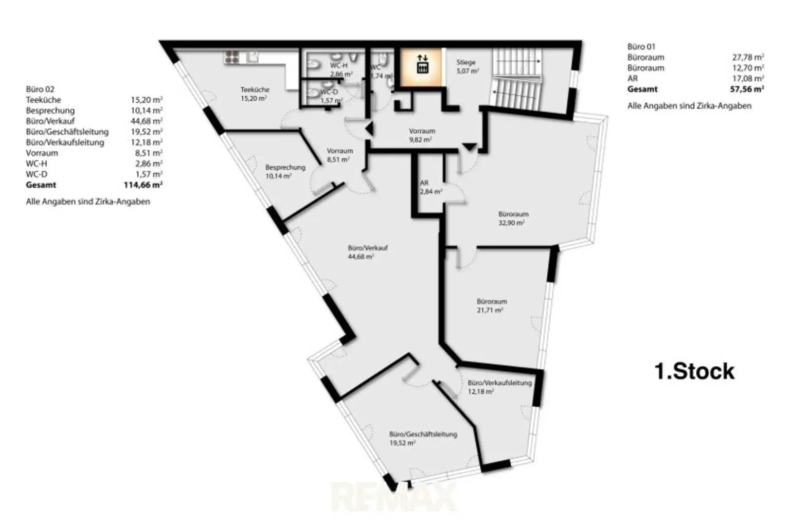 Grundriss 1. Stock