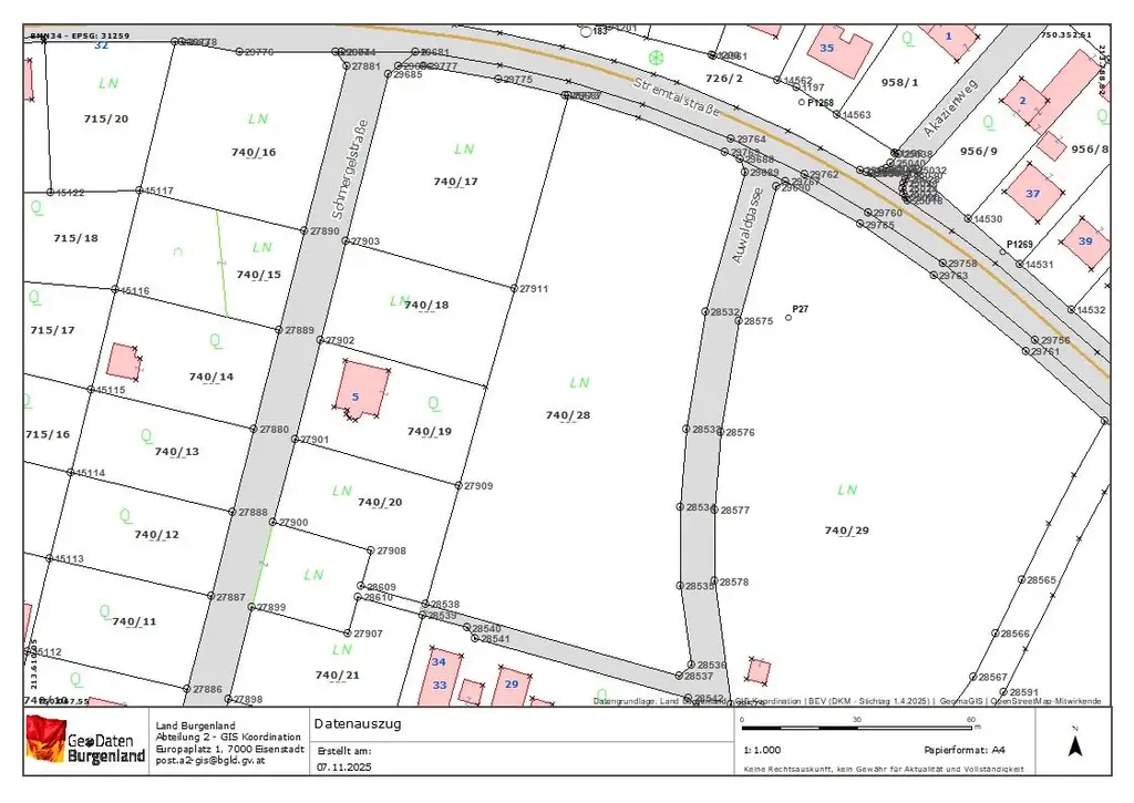 Großes Baugrundstück (ca. 1ha) in Güssinger Ortsrandlage!