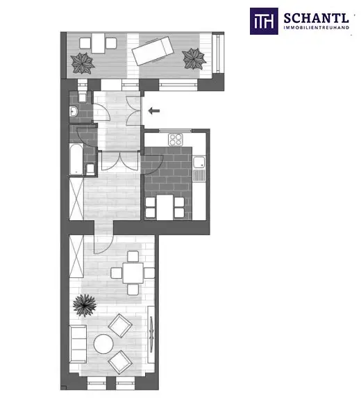 Das ist sie – die Wohnung, in die man sich verliebt, bevor man sie betritt. Jetzt besichtigen!