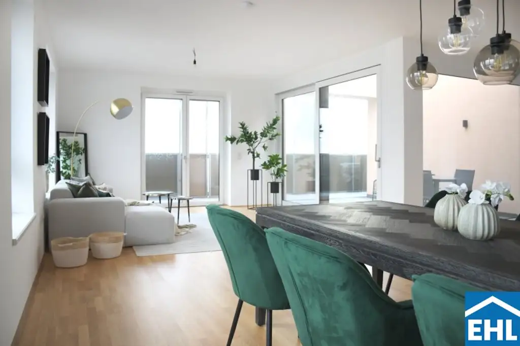 Skyline-Feeling im 34. Stock des Q-Tower mit Südost-Ausrichtung