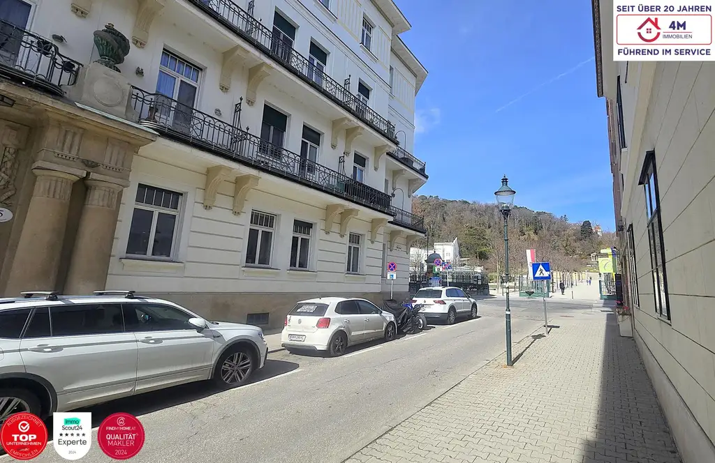☀️🌳Traumhafte 3-Zimmer-Wohnung im herrlichen Herzoghof – direkt neben dem Casino Baden!☀️🌳