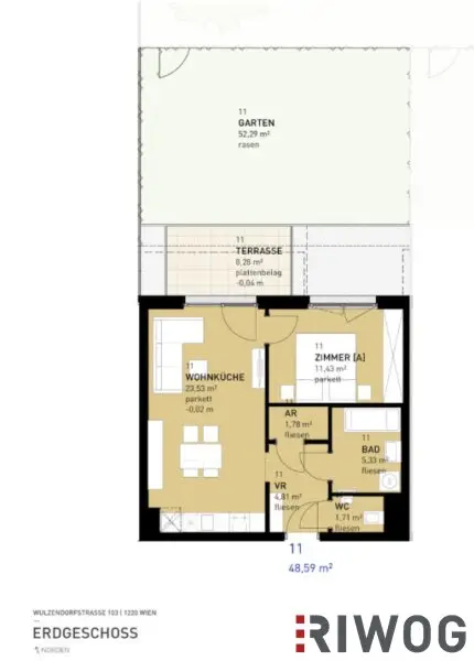 Neubauprojekt nähe Alter Donau || 3 - Zimmer Wohnung mit Garten & Terrasse ||