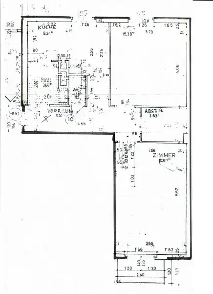 UHLANDGASSE, U1-Nähe, 64 m2 Neubau mit 3 m2 Balkon, 2 Zimmer, 2er-WG-geeignet, Wohnküche, Duschbad, 3. Liftstock