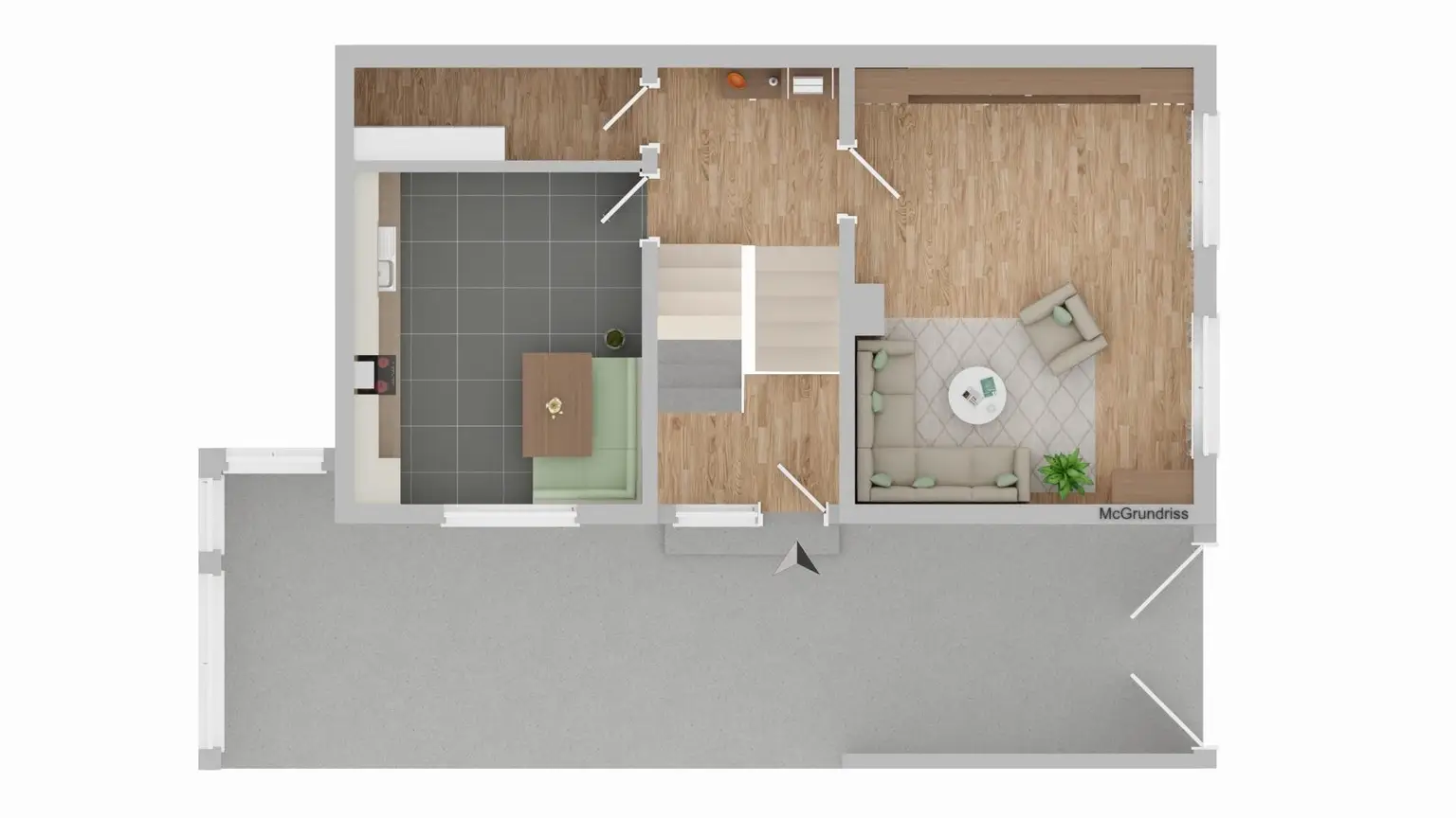 McGrundriss_Moosbrunn_Haus_vorne_3 Etagen EG