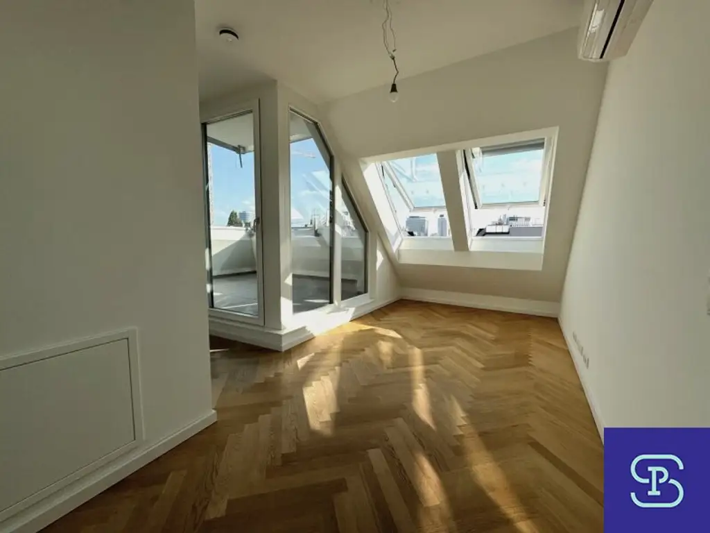 Provisionsfrei: Klimatisierte 73m² DG-Wohnung + 10,2m² Terrasse Nähe Karmelitermarkt - 1020 Wien