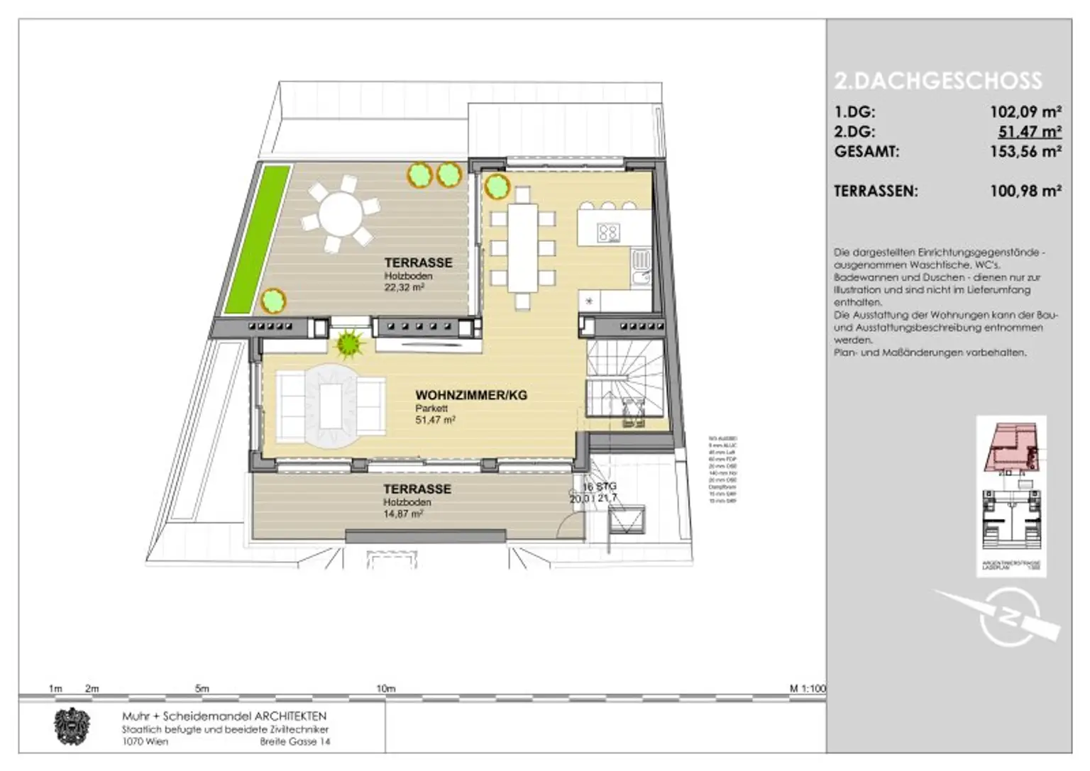 Luxuriöse Dachterrassenwohnung im Botschaftsviertel