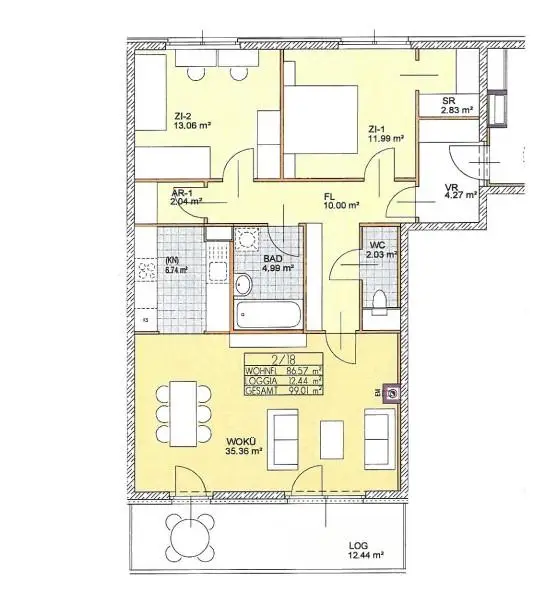 Großzügige Wohnung mit Loggia, moderner Küche und vielen anderen Highlights!