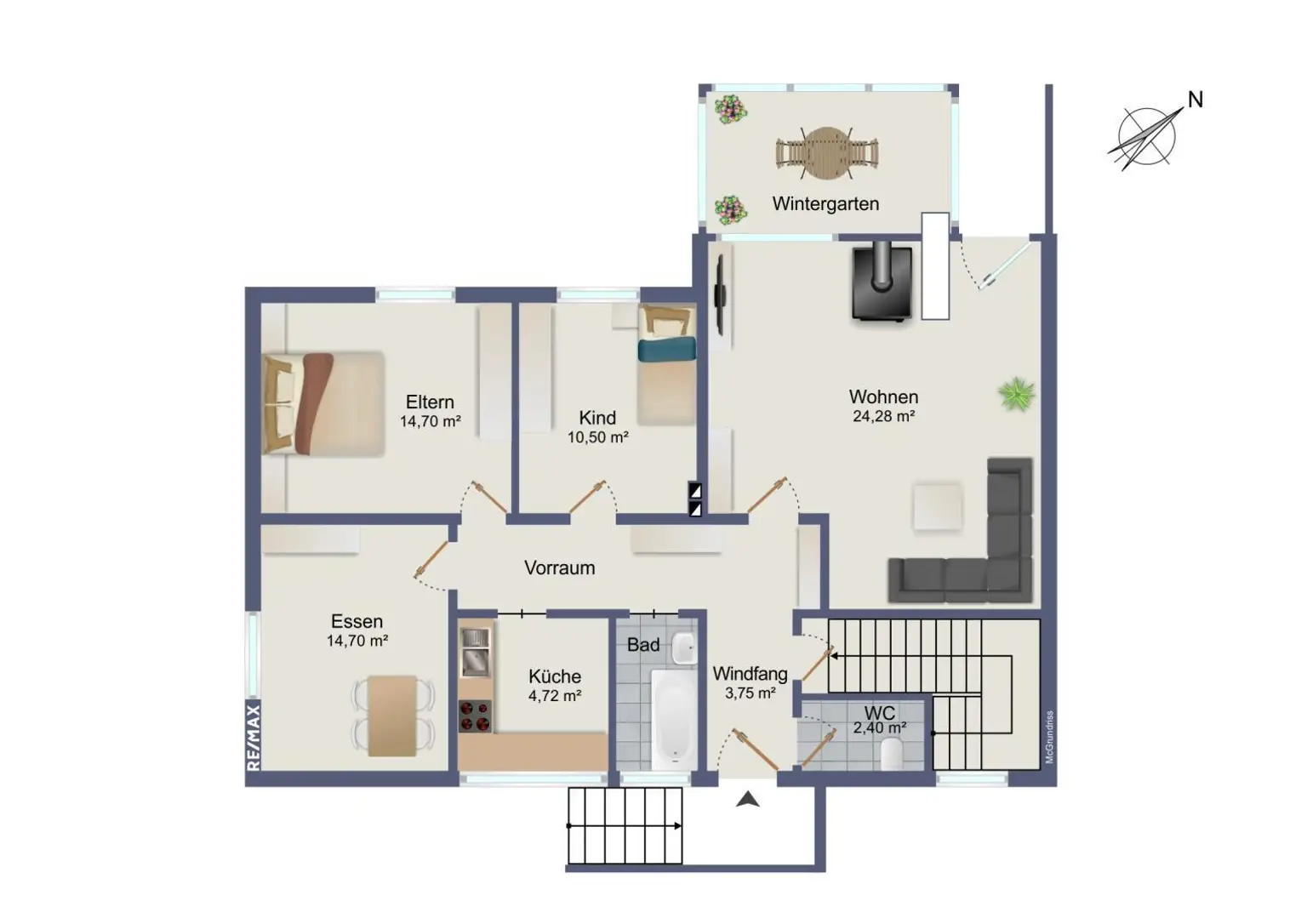 Grundriss Haus 2 EG