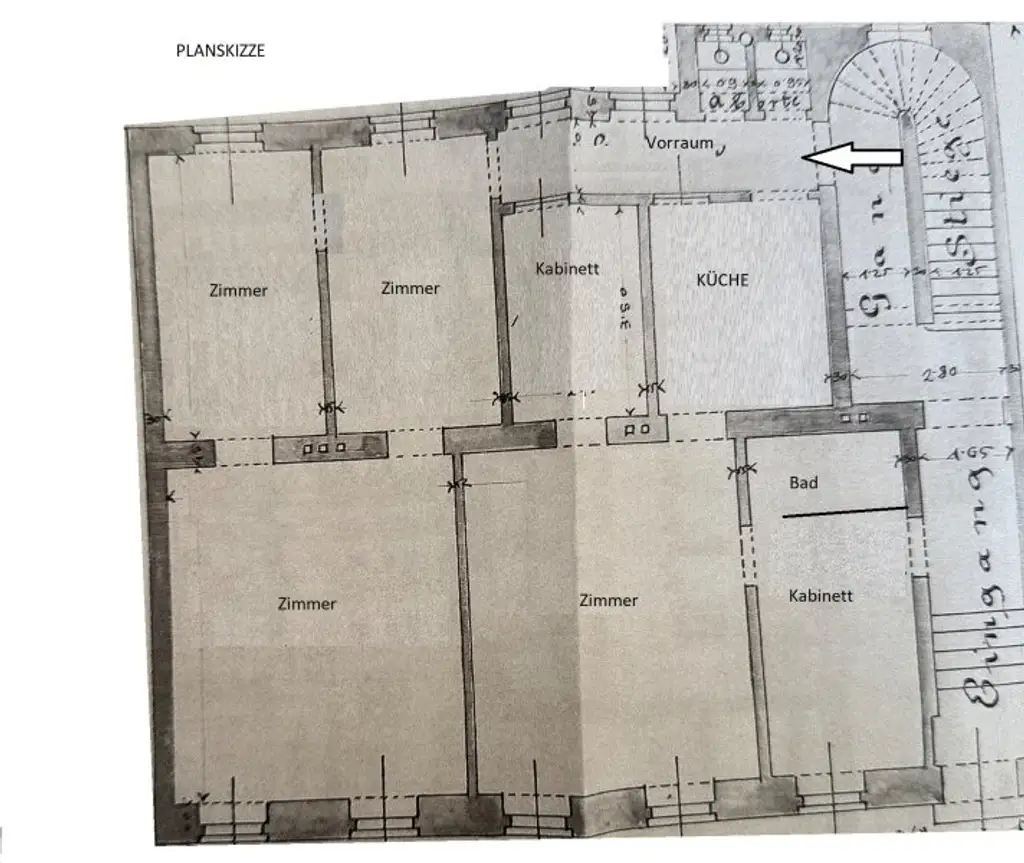 Altbau trifft Garten - Sanierungsbedürftige Wohnung im Herzen von Stockerau