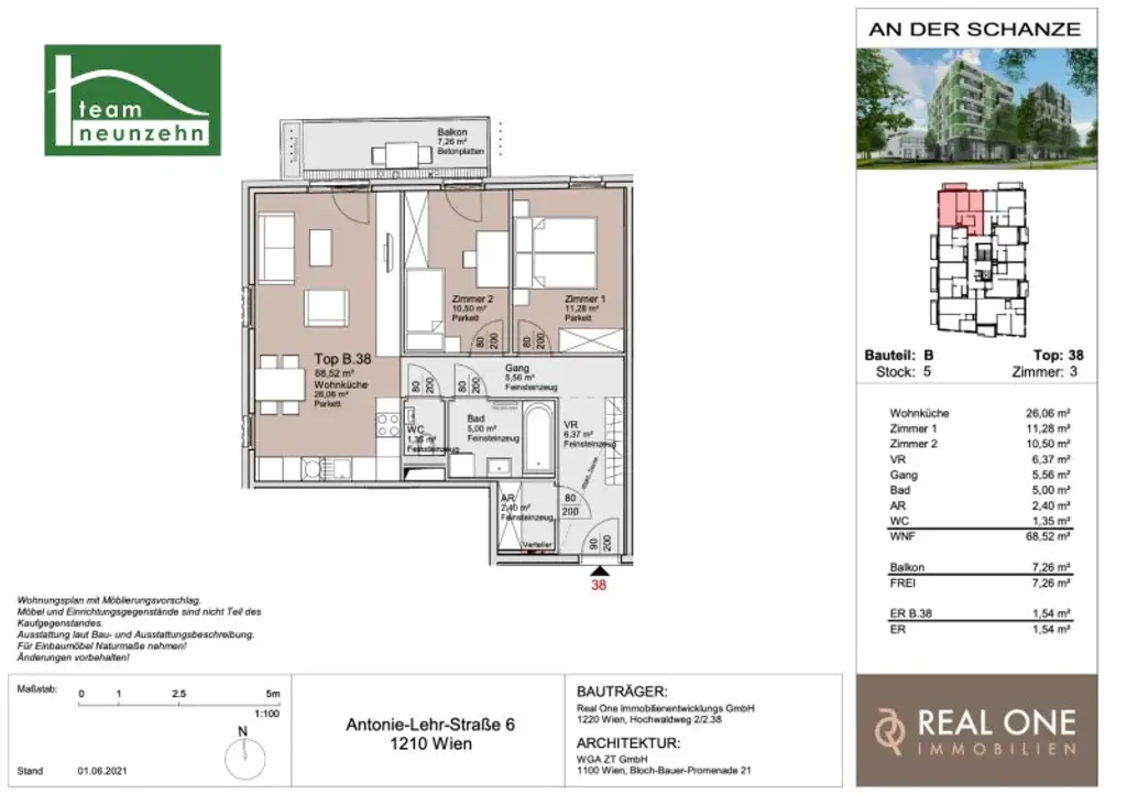„An der Schanze“ – Exklusives Wohnen im Donaufeld