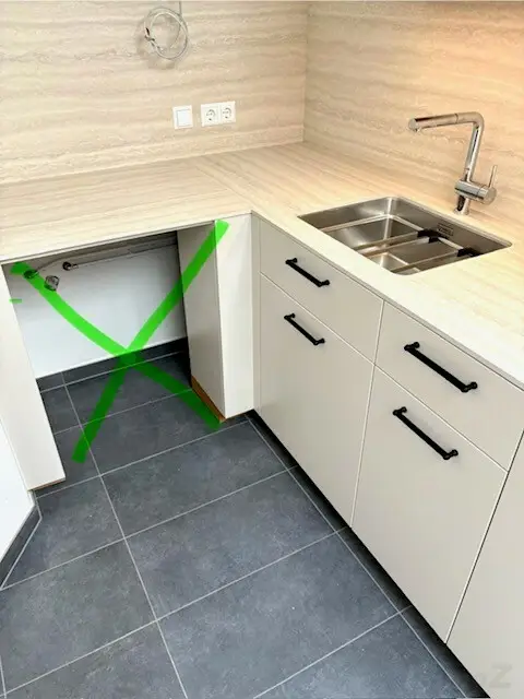 Platz für die Waschmaschine