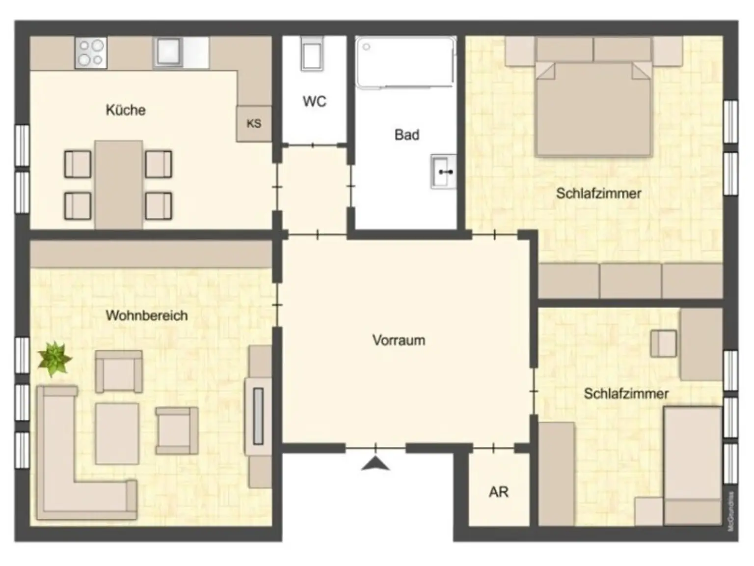Bereit für den Einzug - Zentrale 3-Zimmer-Wohnung mit separater Küche - Ideal für Familien oder WGs!
