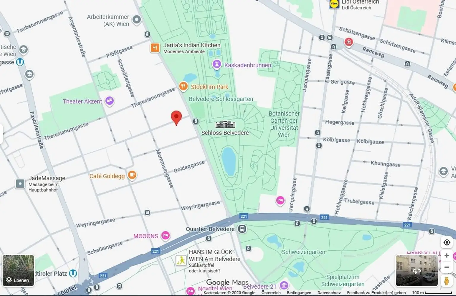 Google Maps Belvederegasse