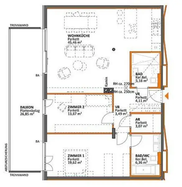 Ab Oktober! Nahe U3! Terrasse mit Weitblick! Prima 3-Zimmer-Wohnung zu vermieten!