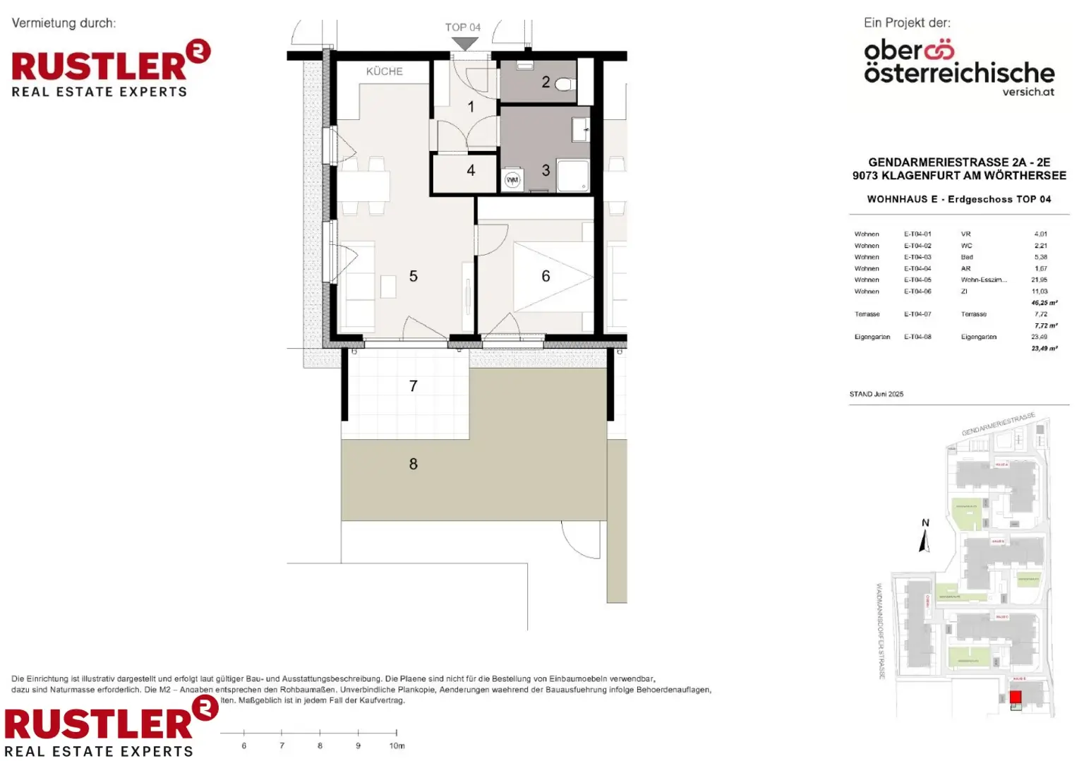TRIVARA - Wohnen, wie man leben will - 2 Zimmer mit Garten E-04