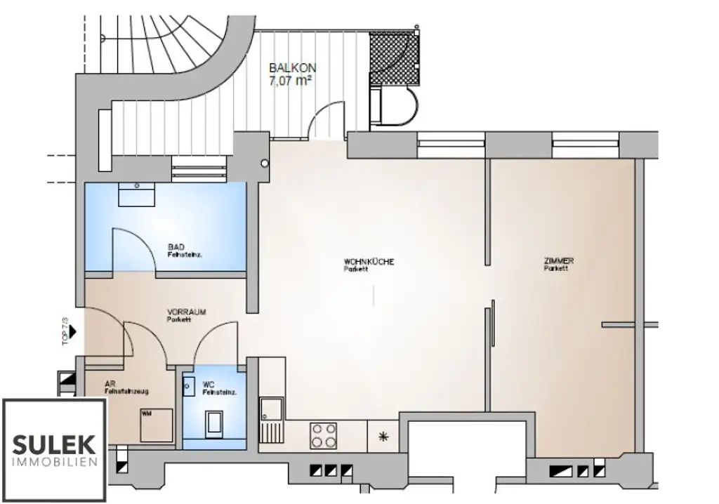 2 Zimmer Wohnung mit Balkon am Donaukanal - Innenstadtnähe - Miete inkl. Heizkosten! (Besichtigungen erst im Jänner möglich!!)