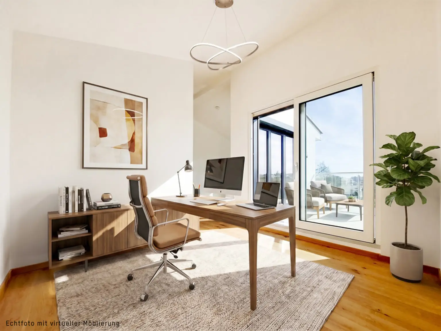 Büro mit Terrassenzugang