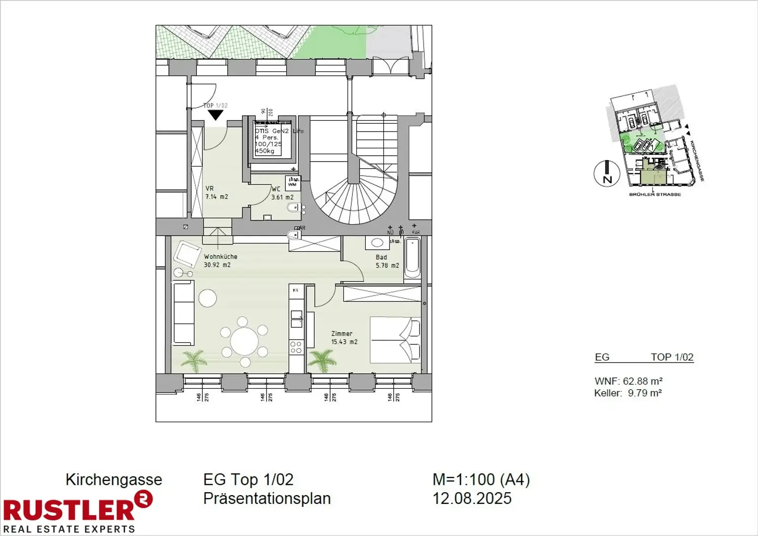 Großzügige 2-Zimmer-Altbauwohnung mit charmantem Gewölbe