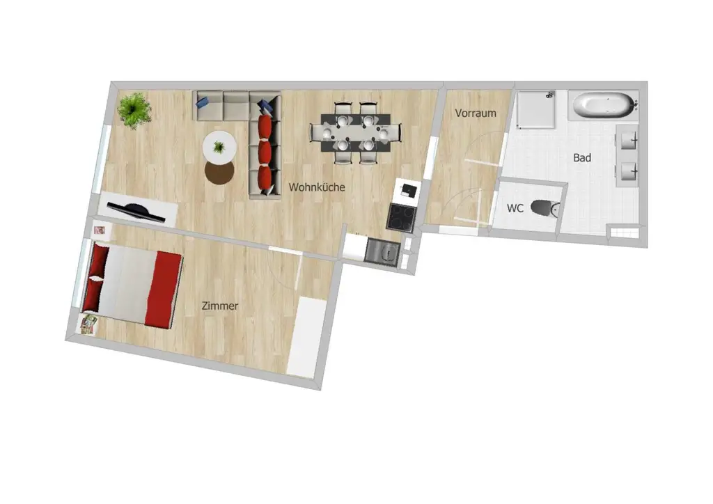 Neubauprojekt Oberlaa - Wohnen, wo Lebensqualität zu Hause ist! Top 02: 2-Zi.-Erdgeschosswohnung!