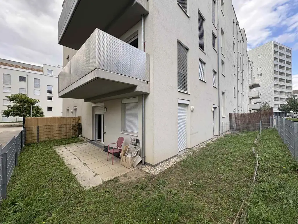 Q11 Leben in Simmering - 
Schöne Gartenwohnung mit 2 Zimmern, Terrasse und Deckenkühlung!