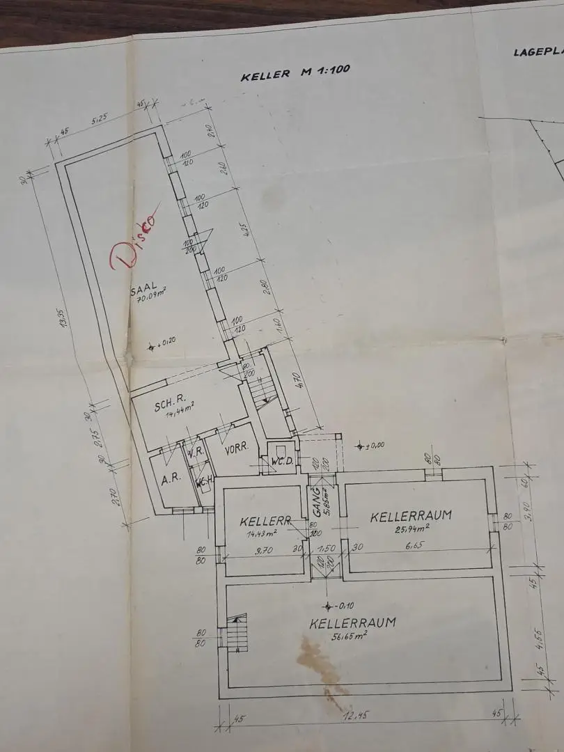 Plan Keller mit Appartment