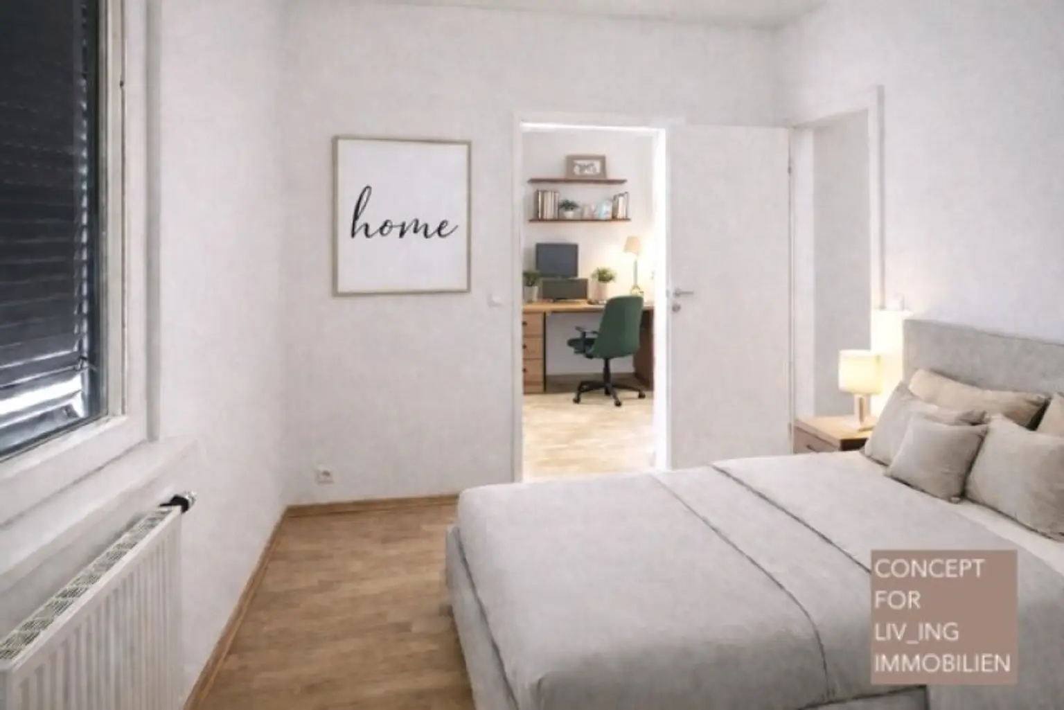 Grünblick. Südseitige 4 Zimmer-Wohnung plus Wintergarten nahe Wörthersee. Keller. Garage. WG-Eignung. Vermietet bis 03/2027.