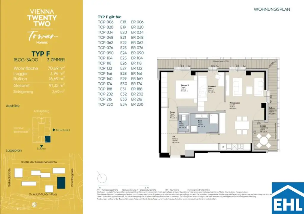 Rooftop Living bei der U1 Kagran – TOWER HOMES im V22