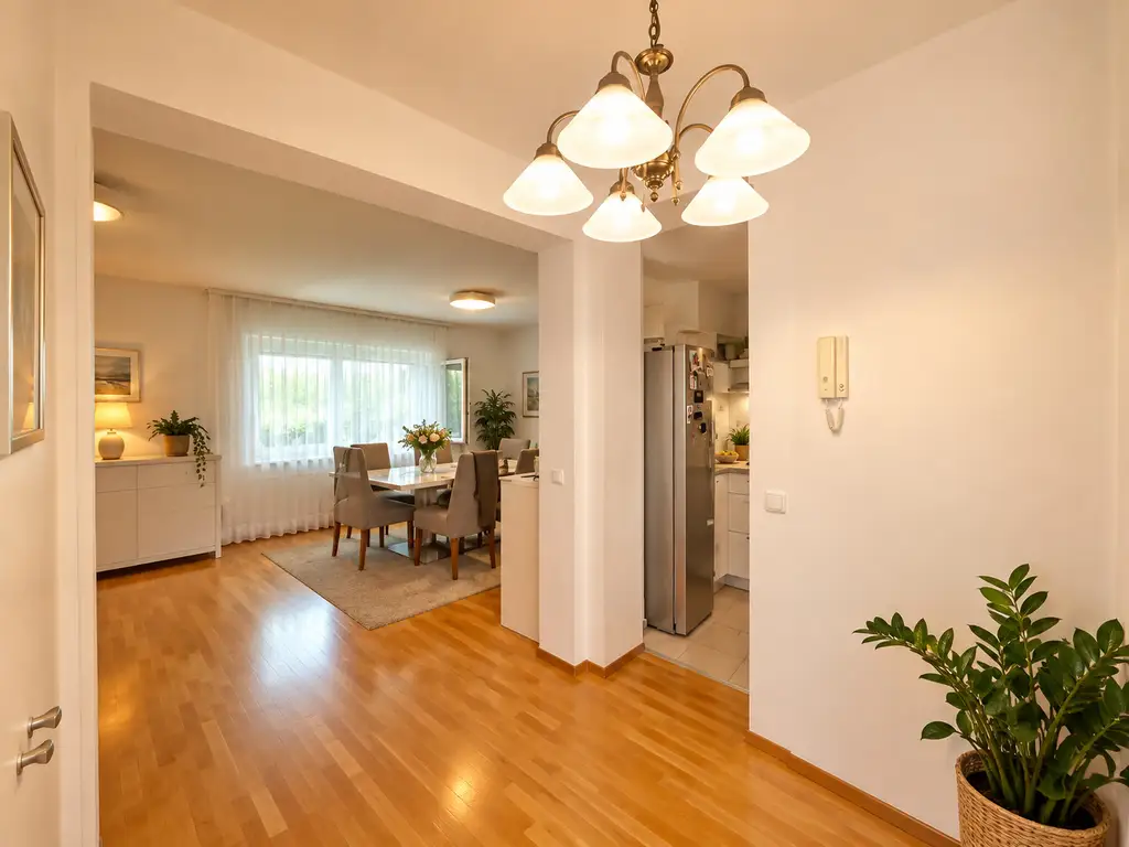 Wohnen wie im eigenen Haus – 4 Zimmerwohnung mit Eigengarten & Stellplatz in Ruhelage – PROVISIONSFREI