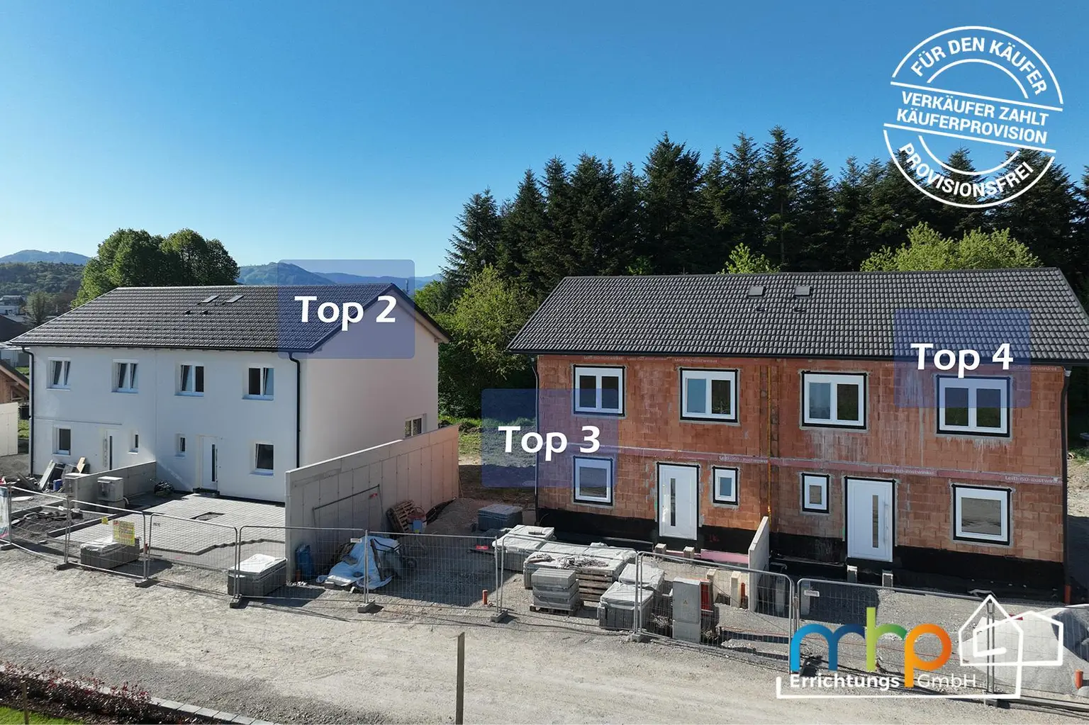 Hausfront Top 2 - Top 4_mit provisionsfrei Stempel
