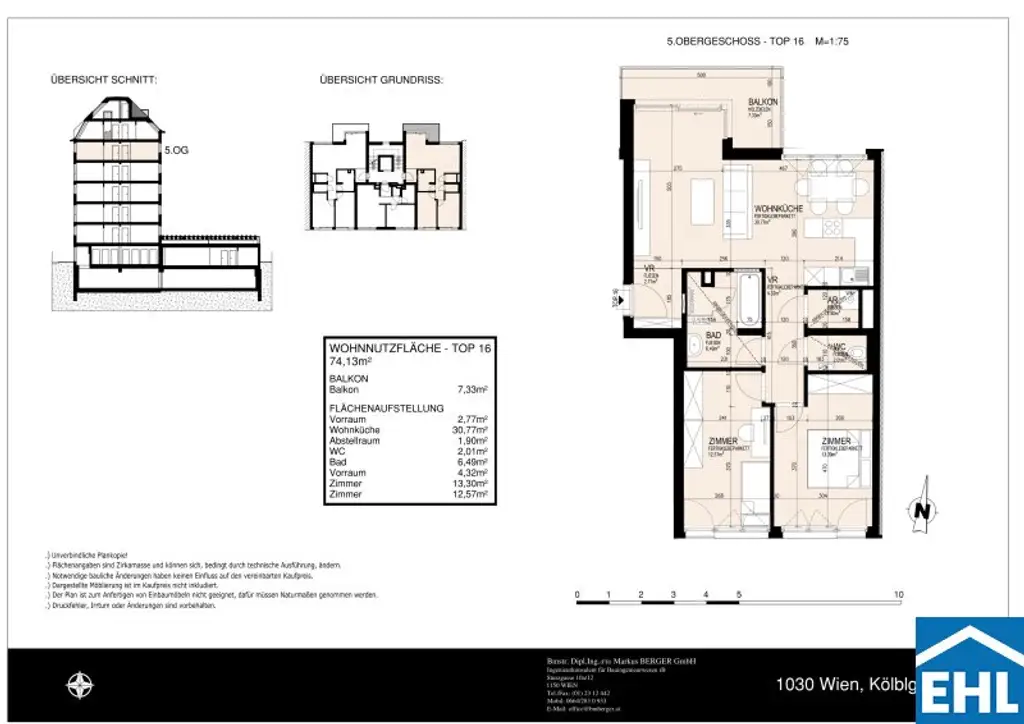 Moderne 3-Zimmer-Wohnung mit Balkon und Garagenstellplatz