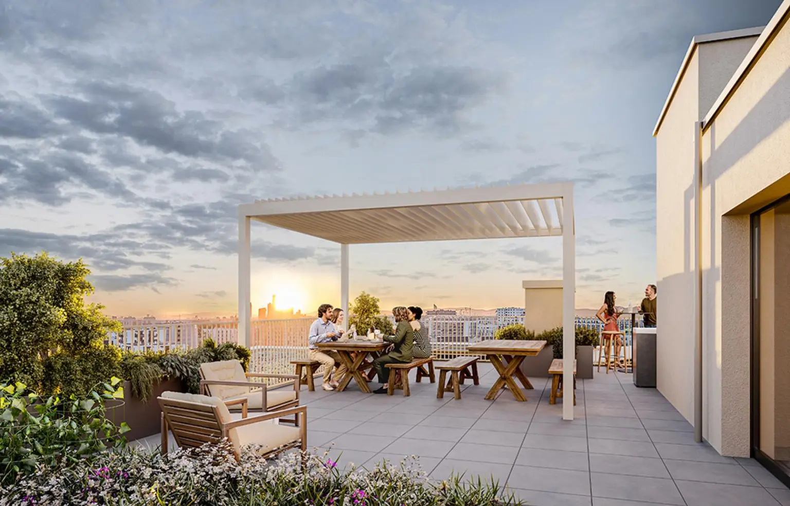 Dachterrasse| ETW 1220 Wien KI bearbeitet