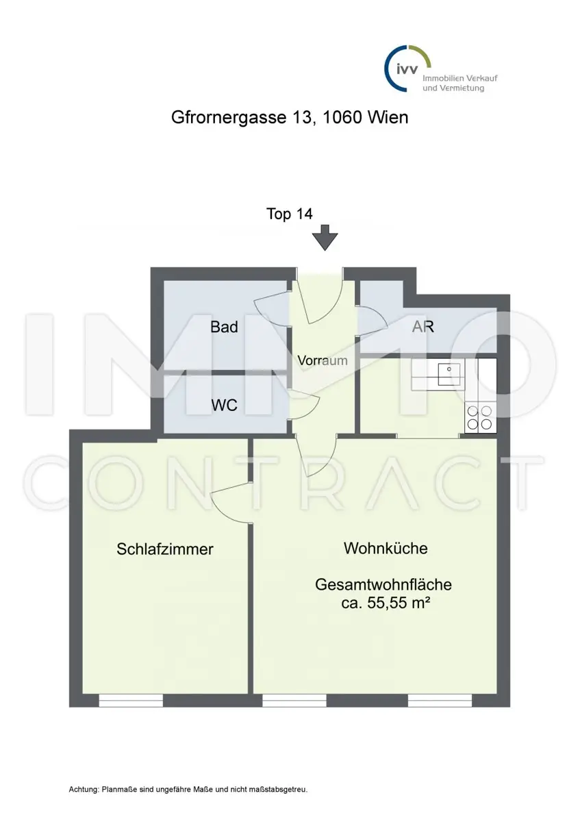 2-ZIMMERWOHNUNG NÄHE MARIAHILFER STRASSE! Gfrornergasse 13 Top 14