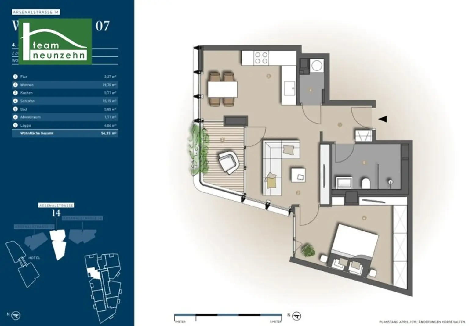 Wohnen mit Wohlfühlfaktor nahe dem Schloss Belvedere: 2-Zimmer Wohnung mit Loggia, Tiefgarage & Top-Ausstattung!