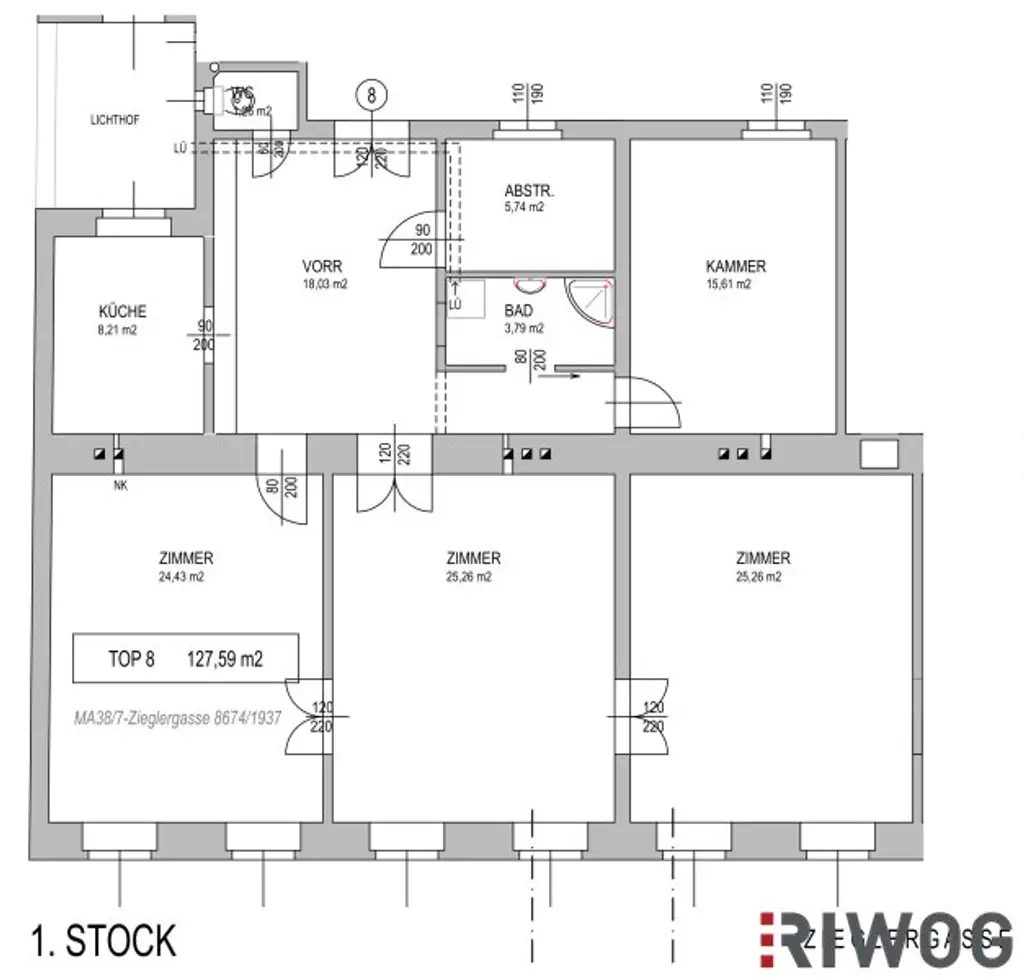 INVESTMENT IN DER ZIEGLERGASSE | Unbefristet vermietete Altbauwohnung | Nähe Mariahilfer Straße, Neubaugasse, U3/U6 | Garagenstellplätze im Haus