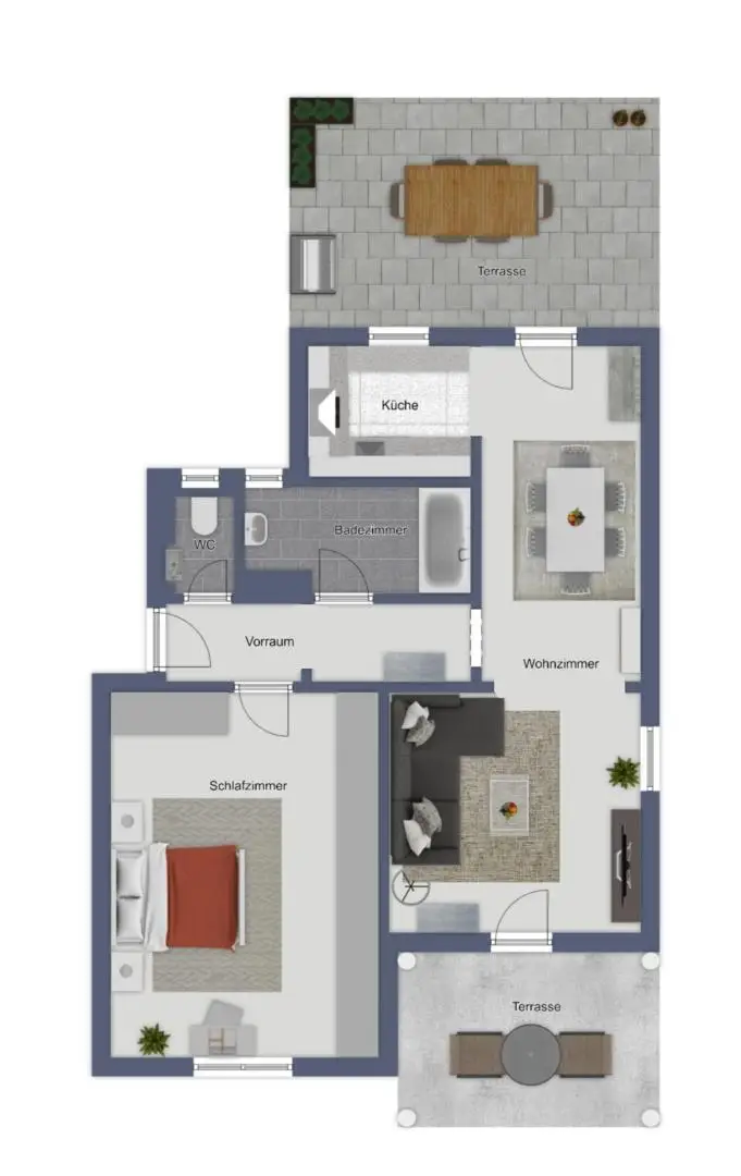 Einziehen und wohlfühlen! Moderne 2-Zimmerwohnung in Grün- und Ruhelage mit Terrasse und Eigengarten – Carport inklusive!