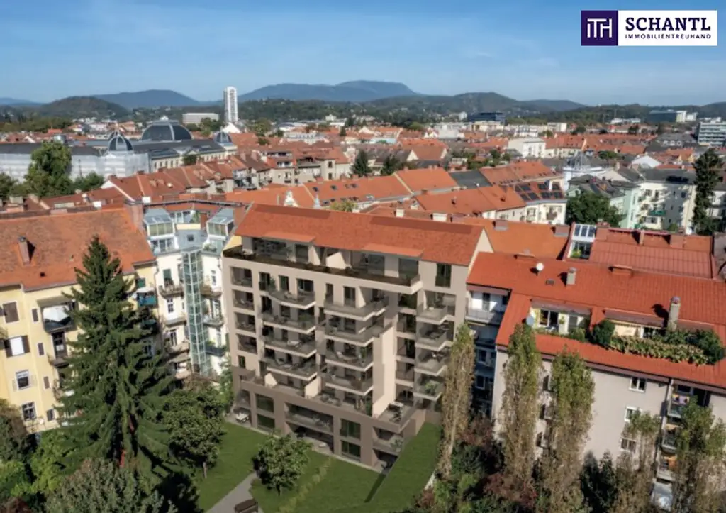 DAS SCHÖNSTE VIERTEL DER STADT! Traumhafte Gartenwohnung im Herz-Jesu-Viertel in Graz-St. Leonhard – Wohnen mit Grünblick inmitten der Stadt - PROVISIONSFREI!