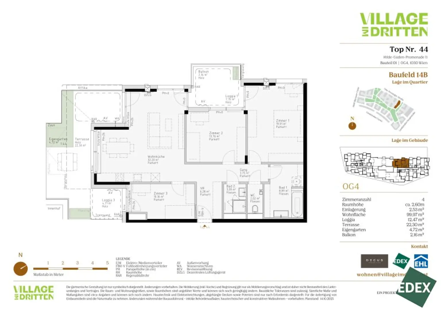 VILLAGE IM DRITTEN | 4-ZIMMER FAMILIENHIT MIT BALKON, TERRASSE UND LOGGIA