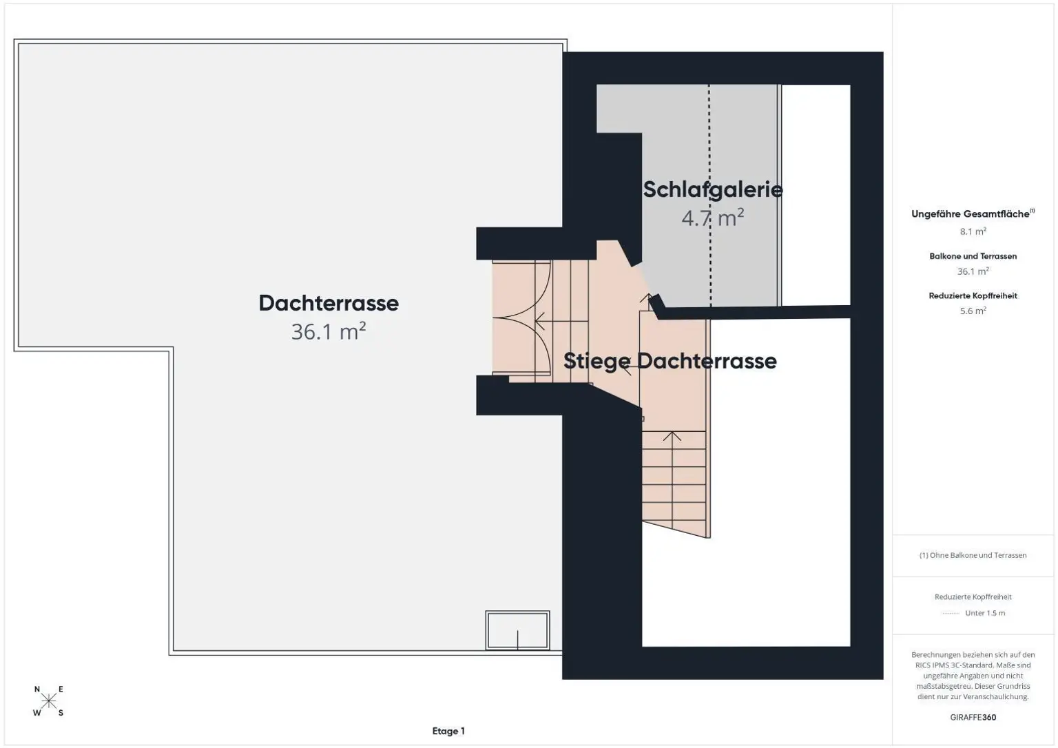 Galerie und Dachterrasse