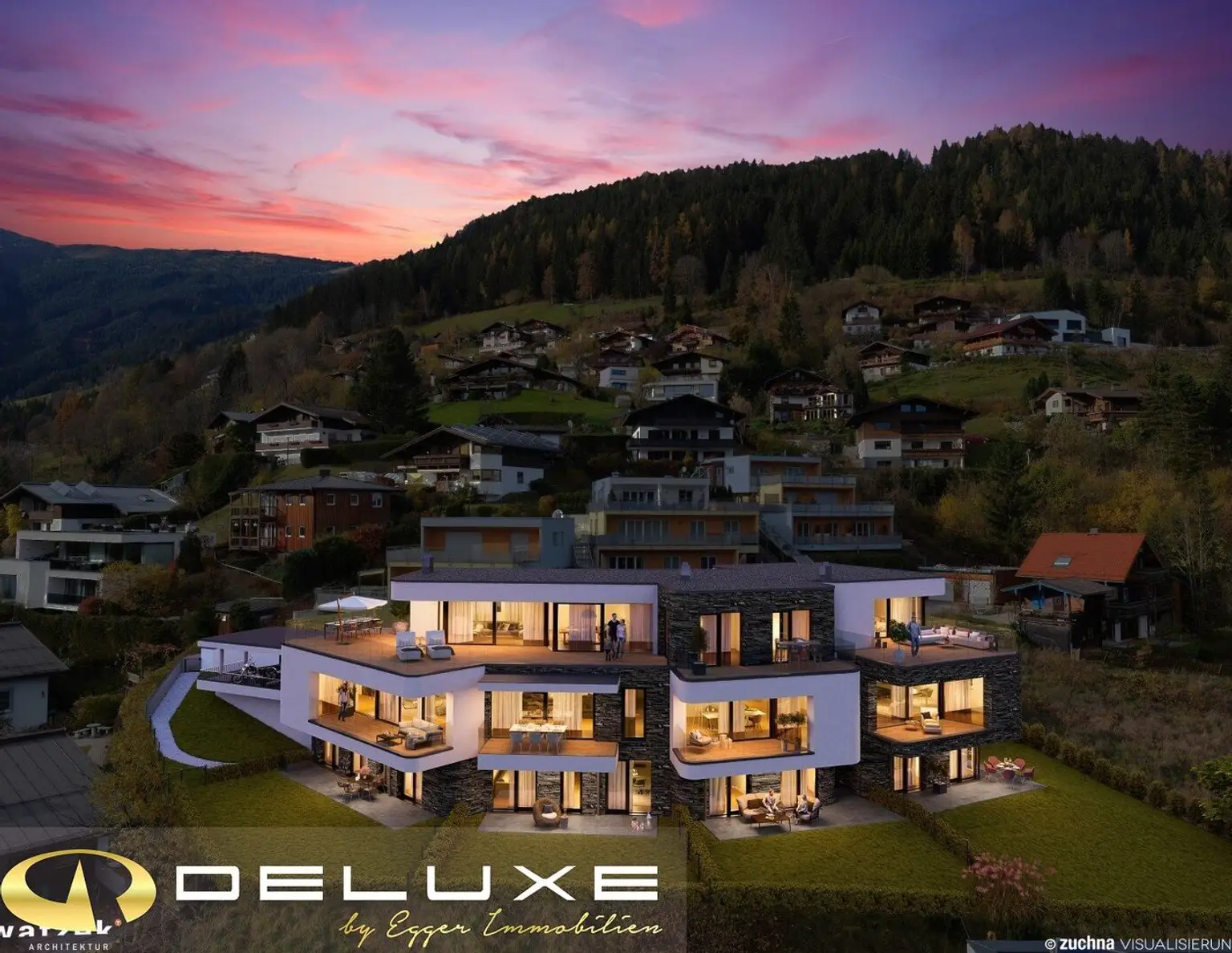 Neubauprojekt "Seeblick Residenz": 5 Luxuswohnungen mit traumhaftem Weitblick auf den Zeller See