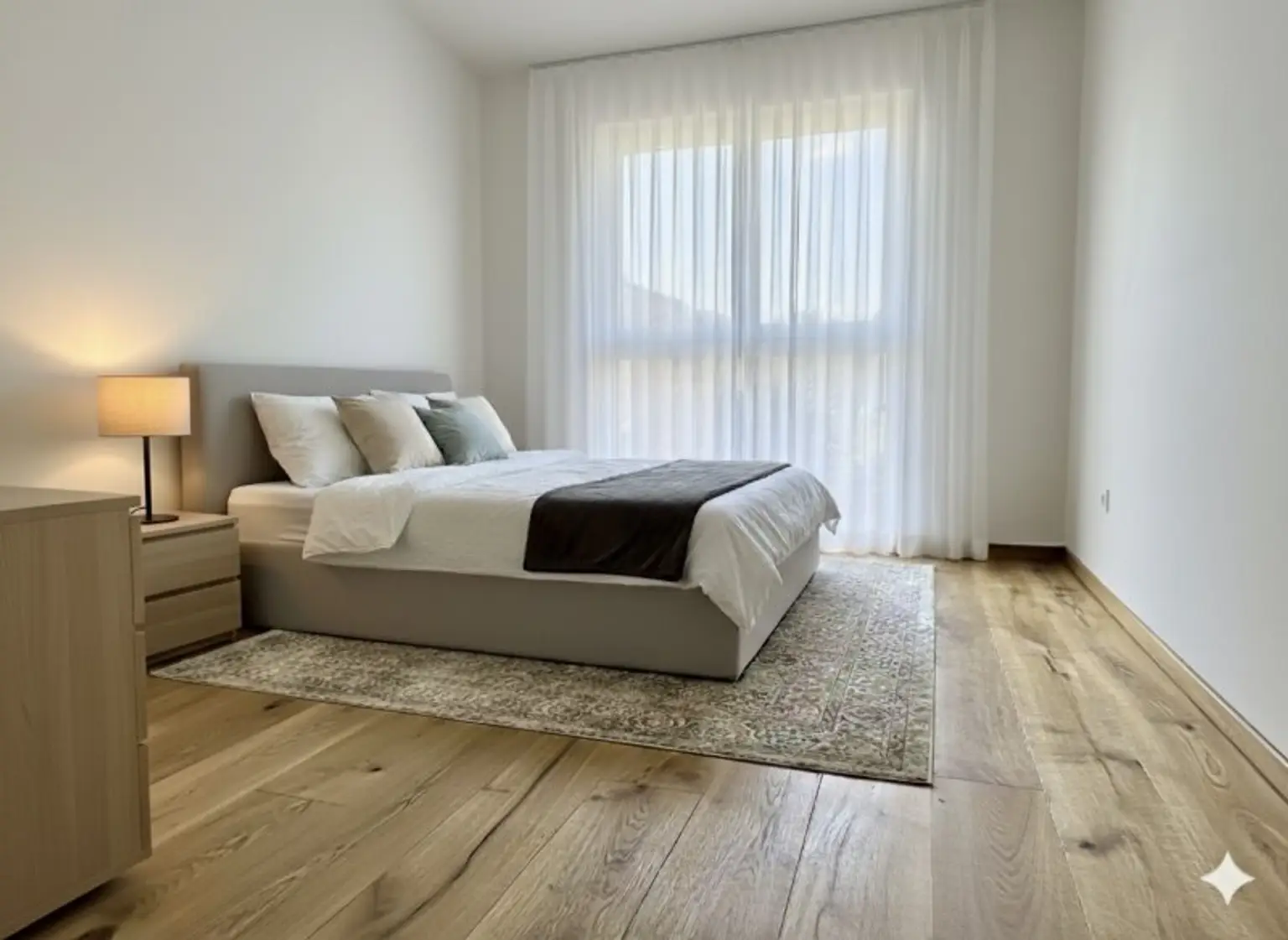 Schlafzimmer 2 mit Beispiel Boxspringbett