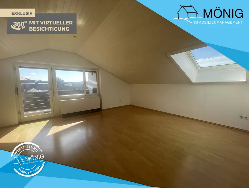 Schnuckelige 2-Zimmer-Dachgeschosswohnung mit Blick ins Grüne in Dettenhausen
