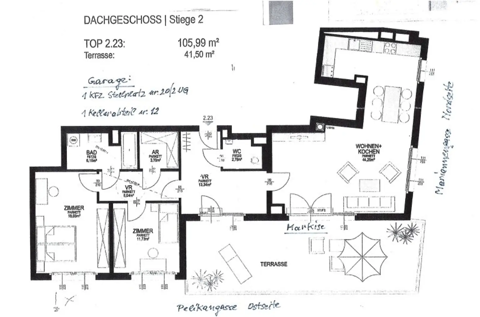Beeindruckende Neubau Dachterrassenwohnung in Toplage mit Garage!