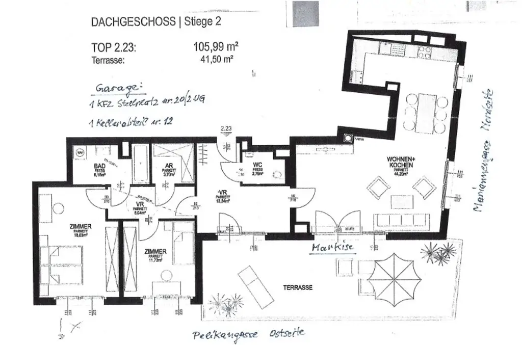 Beeindruckende Neubau Dachterrassenwohnung in Toplage mit Garage!