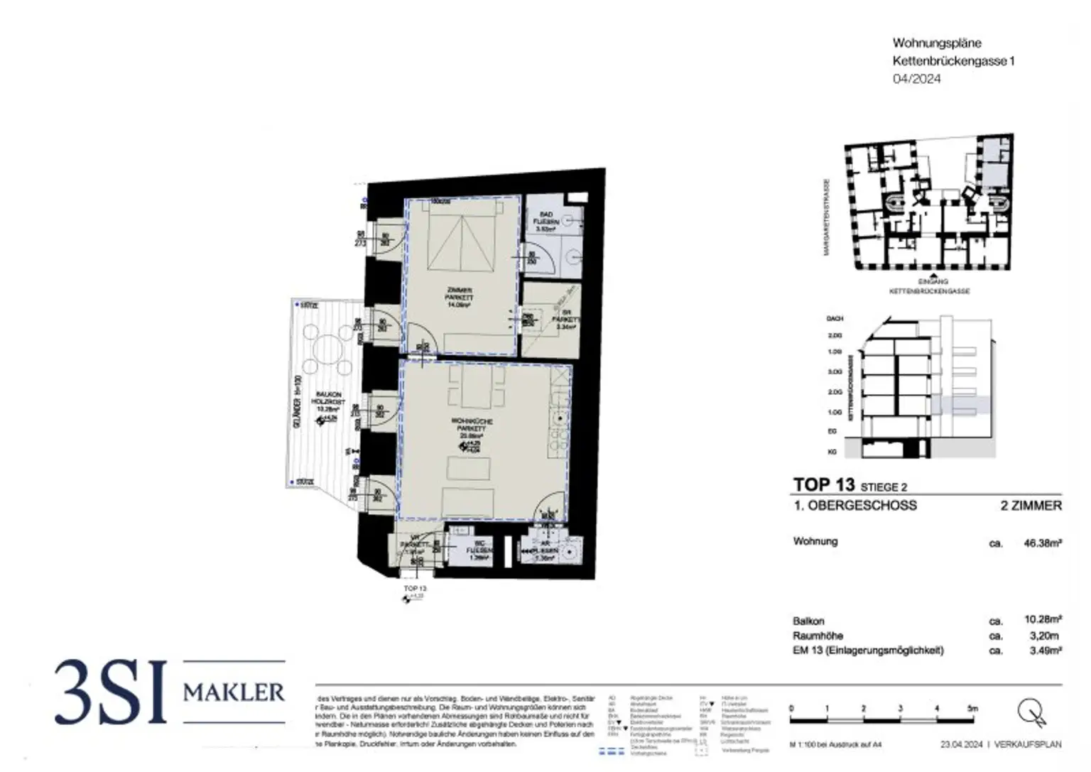 Moderne 2-Zimmer-Wohnung mit Balkon