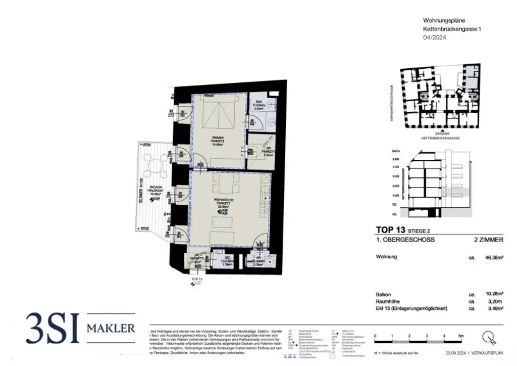 Moderne 2-Zimmer-Wohnung mit Balkon