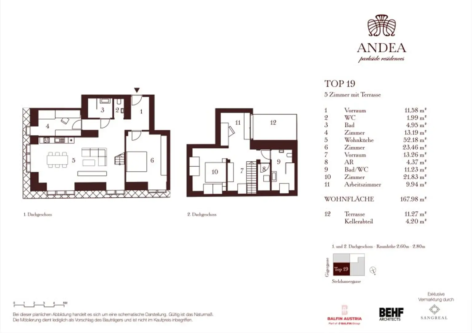 Opulente 5-Zimmer-Maisonette mit Terrasse  - ANDEA Parkside Residences